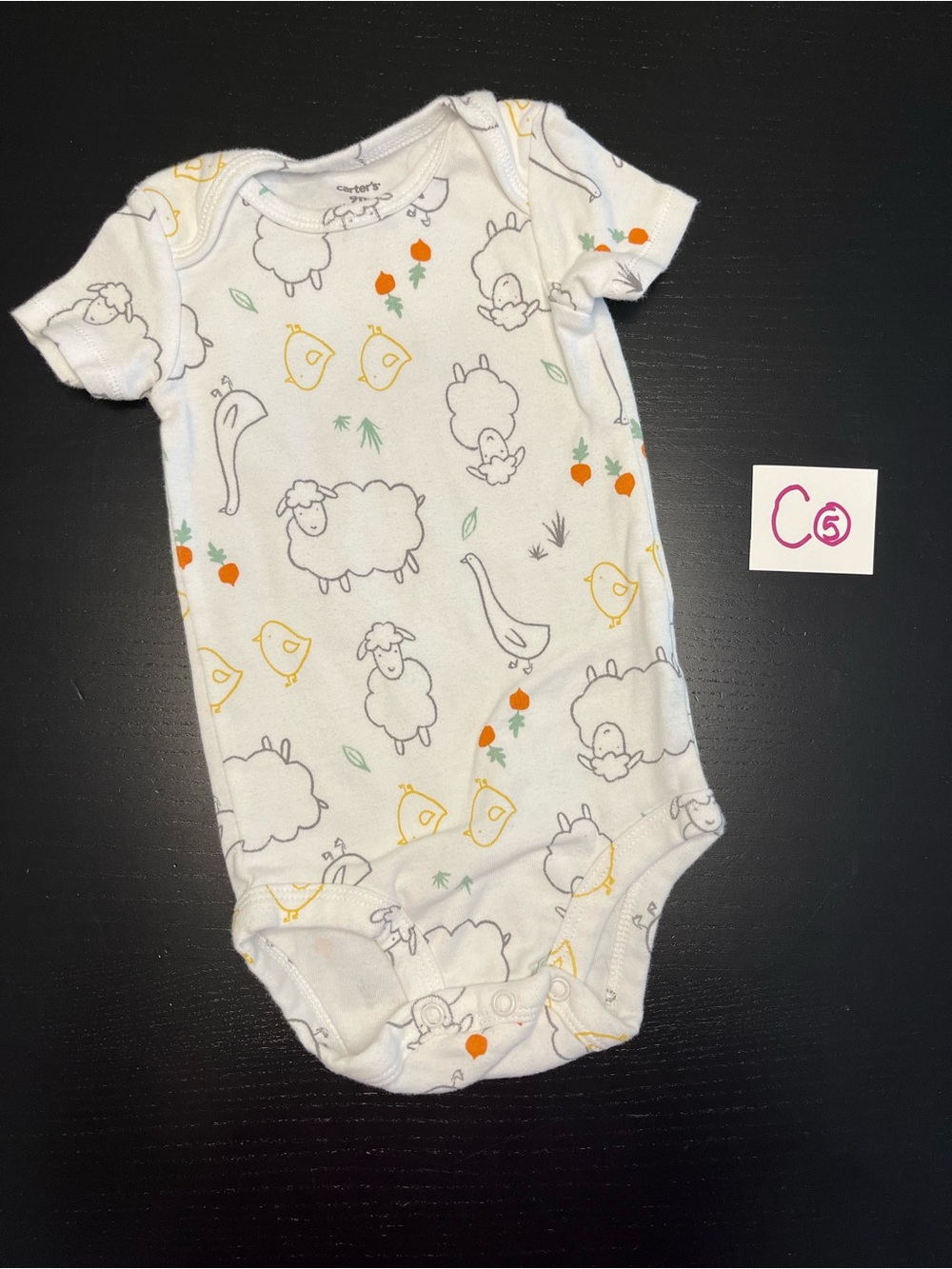 ⭐️5/$10.00⭐️ Carter’s 9m Animal Print Onesie